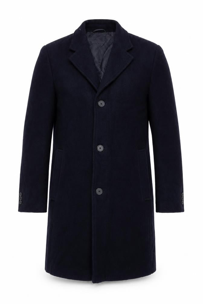 Mens UK Size 40 Bruce & Borough Blue Overcoat