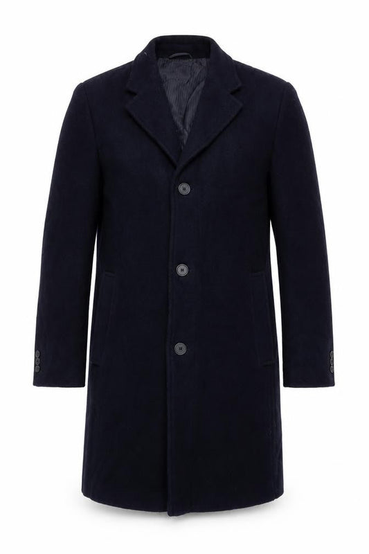 Mens UK Size 40 Bruce & Borough Blue Overcoat