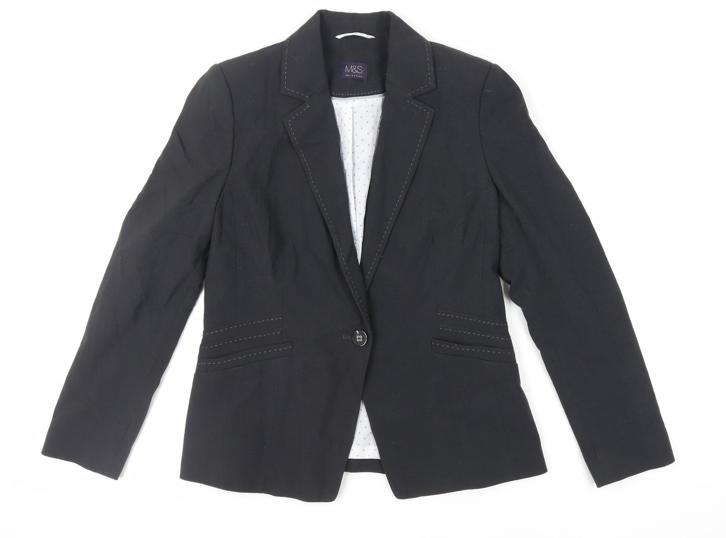 Womens UK Size 12 Marks and Spencer Black Jacket