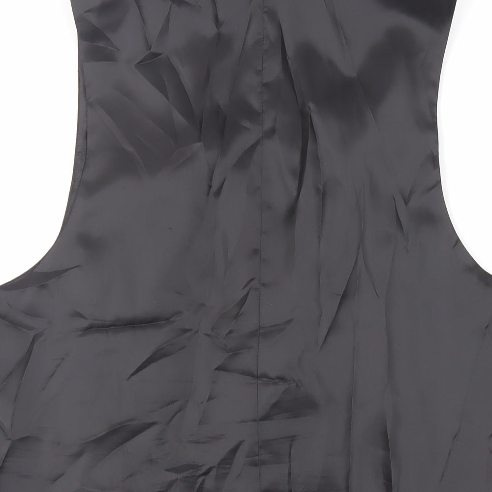 ASOS Mens Grey Plaid Polyester Jacket Suit Waistcoat Size 40 Regular