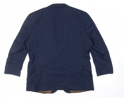 Mens UK Size 46 Fellini Regular Blue Suit Jacket