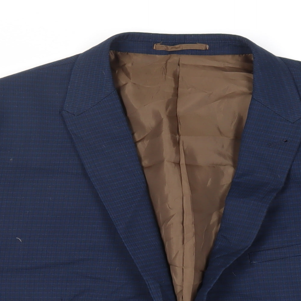 Mens UK Size 46 Fellini Regular Blue Suit Jacket