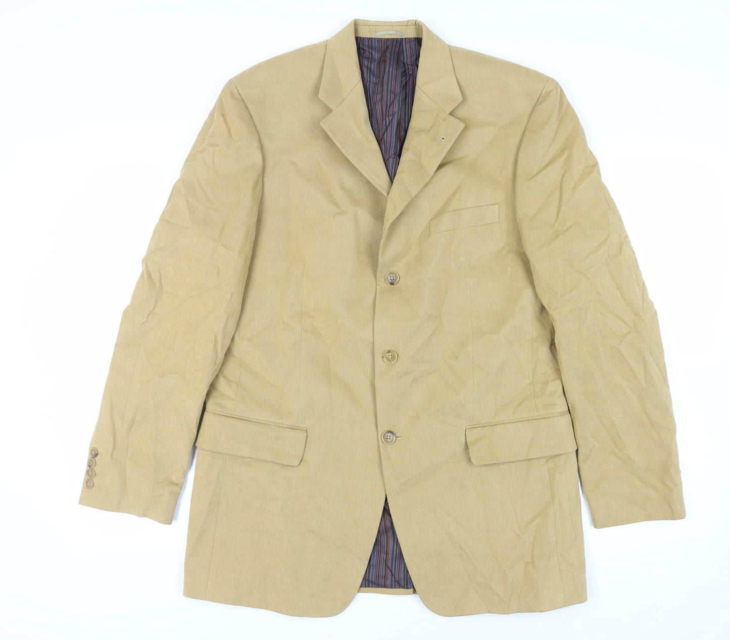 Mens UK Size 42 BARUTTI Regular Beige Suit Jacket