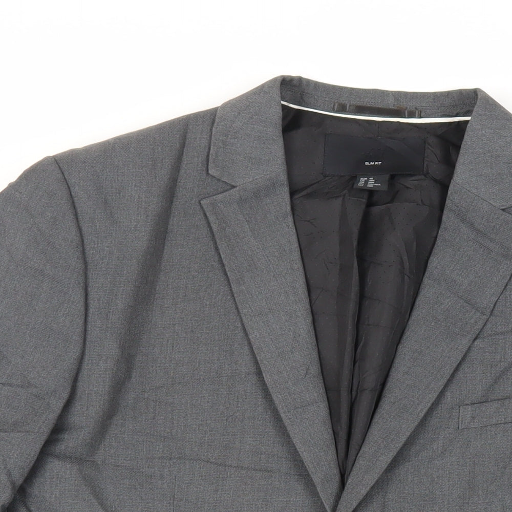 Mens UK Size 38 H&M Regular Grey Suit Jacket