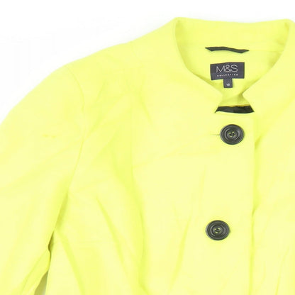 Womens UK Size 10 Marks and Spencer Yellow Overcoat