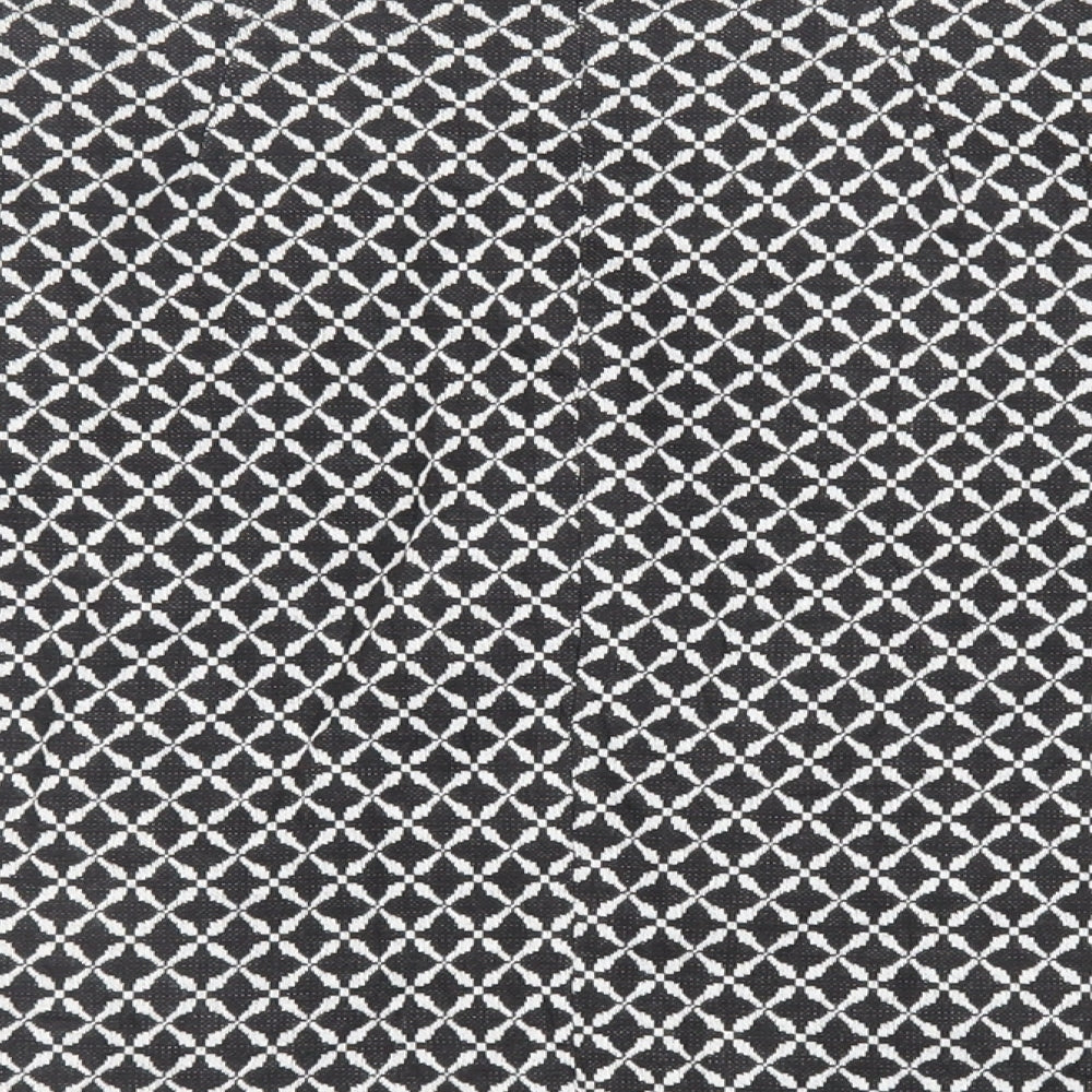 Classic Womens Black Geometric Jacket Blazer Size 16 - Open