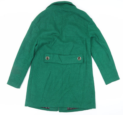 Womens UK Size 10 Marks and Spencer Green Pea Coat