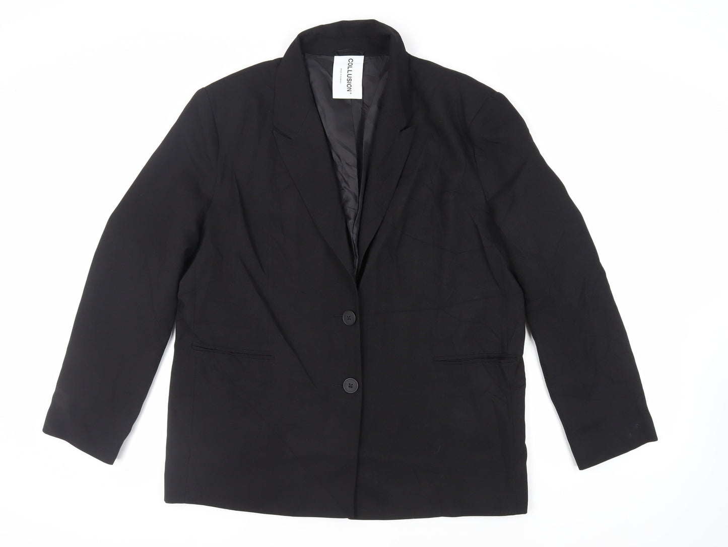 Womens UK Size 12 COLLUSION Black Jacket