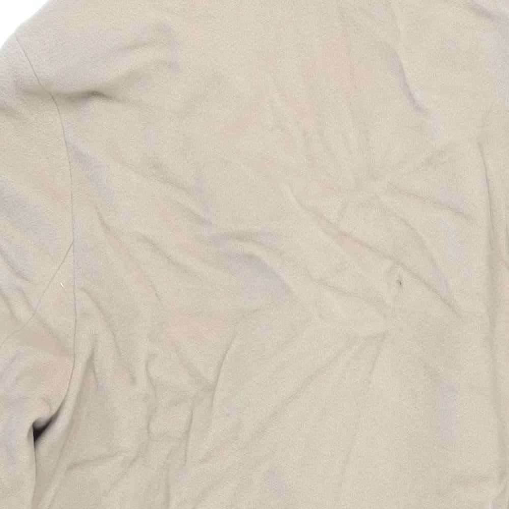 Individual Winter Womens Beige Overcoat Coat Size 12 Button - Faux Fur Collar