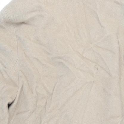 Individual Winter Womens Beige Overcoat Coat Size 12 Button - Faux Fur Collar