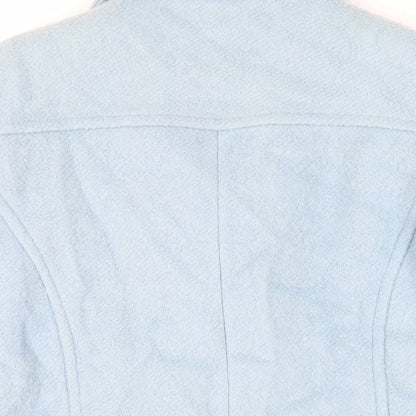 Womens UK Size 12 M&Co Blue Pea Coat
