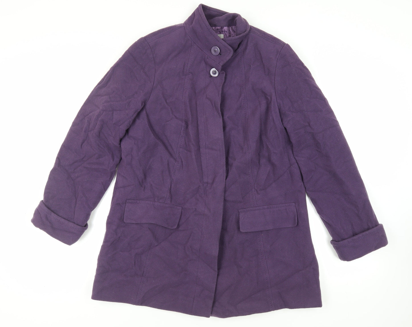 Womens UK Size 14 Marks and Spencer Purple Pea Coat