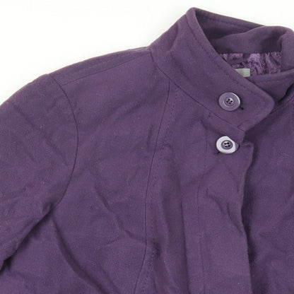 Womens UK Size 14 Marks and Spencer Purple Pea Coat