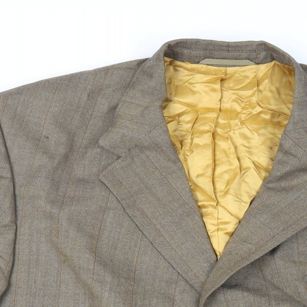 Mens UK Size 46 Gurteen Regular Brown Suit Jacket