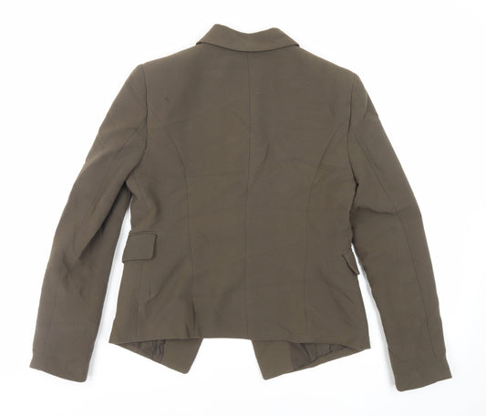 Mango Womens Green Jacket Blazer Size L Button