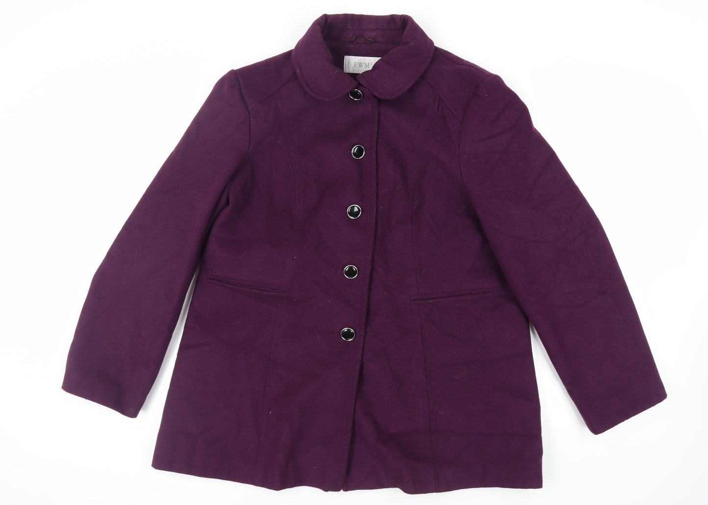 Womens UK Size 20 EWM Purple Pea Coat