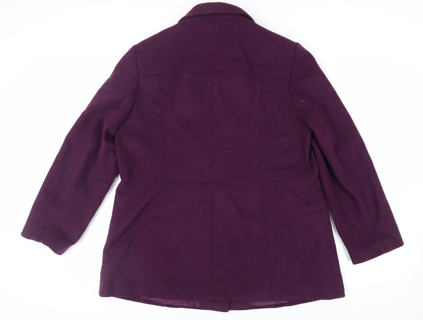 Womens UK Size 20 EWM Purple Pea Coat