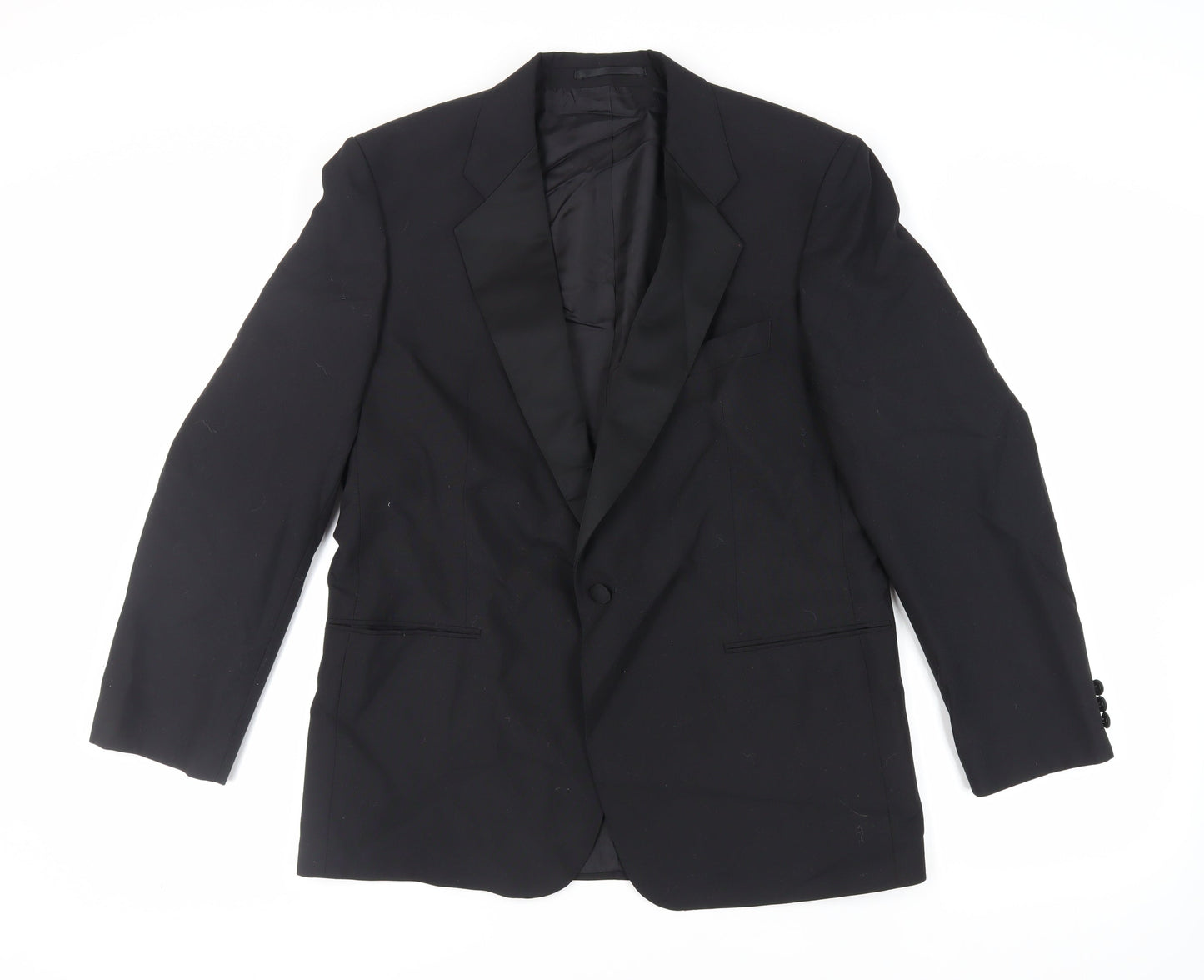 Mens UK Size 42 Marks and Spencer Regular Black Suit Tuxedo