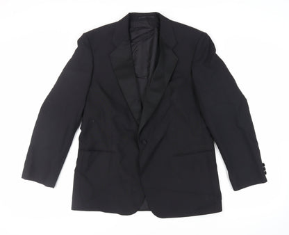 Mens UK Size 42 Marks and Spencer Regular Black Suit Tuxedo