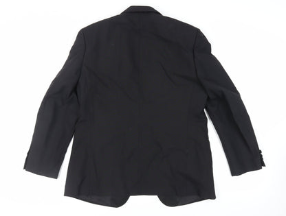 Mens UK Size 42 Marks and Spencer Regular Black Suit Tuxedo