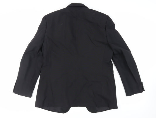 Mens UK Size 42 Marks and Spencer Regular Black Suit Tuxedo