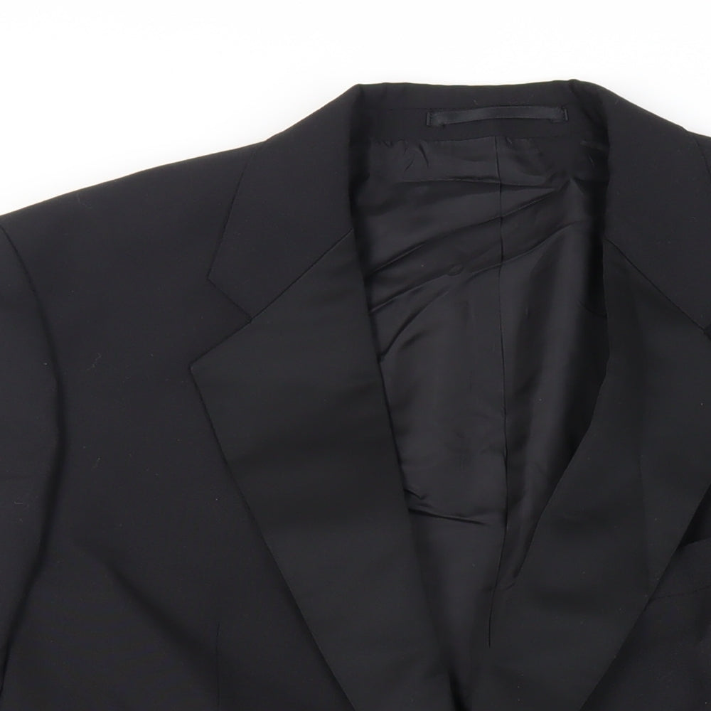 Mens UK Size 42 Marks and Spencer Regular Black Suit Tuxedo