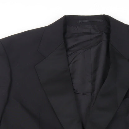 Mens UK Size 42 Marks and Spencer Regular Black Suit Tuxedo
