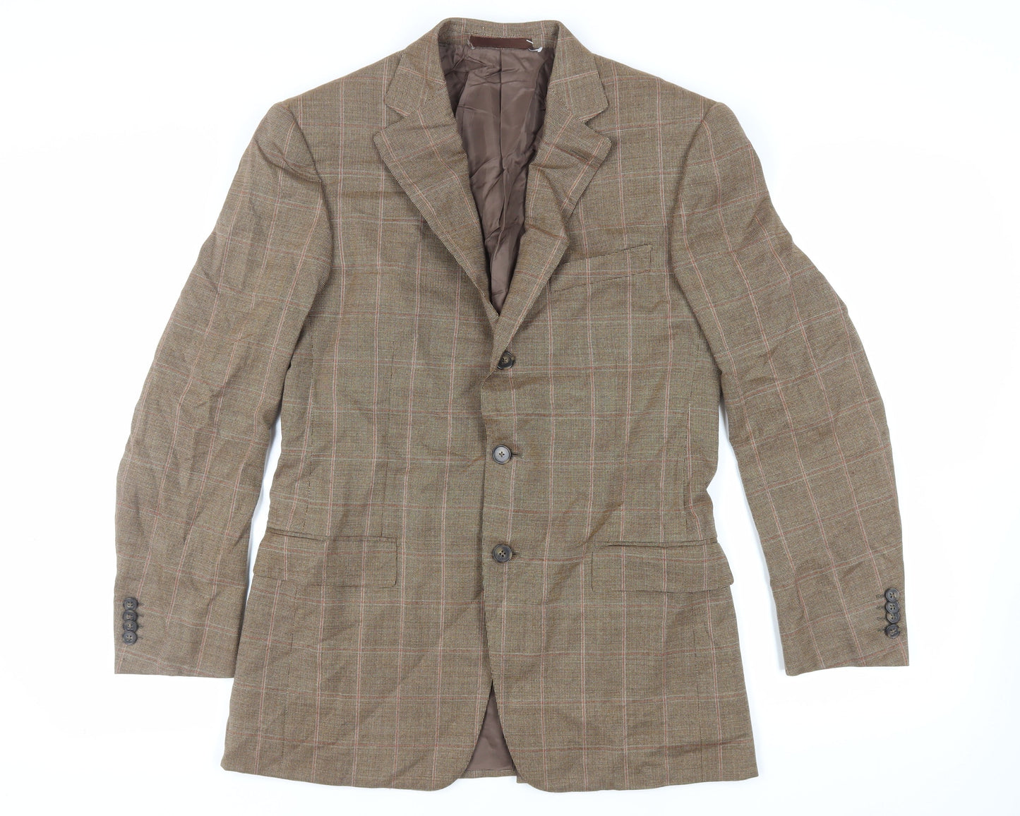 Mens UK Size 38 Ermenegildo Zegna Regular Brown Suit Jacket