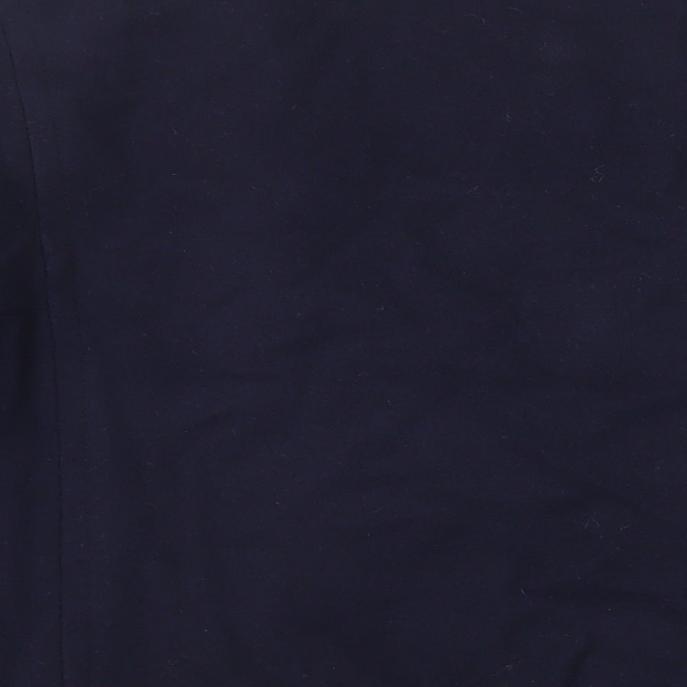 Seasons Womens Blue Pea Coat Coat Size L Button - Vintage