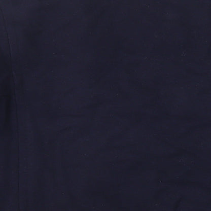 Seasons Womens Blue Pea Coat Coat Size L Button - Vintage