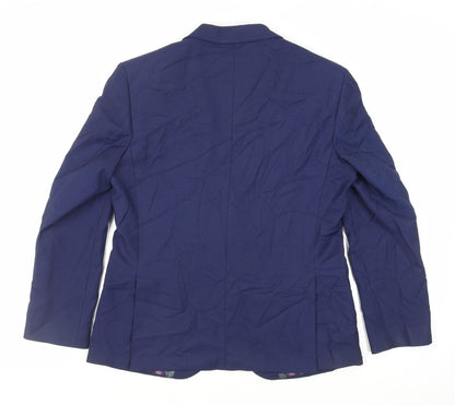 Mens UK Size 40 Marks and Spencer Regular Blue Suit Jacket