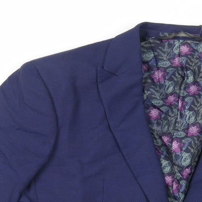 Mens UK Size 40 Marks and Spencer Regular Blue Suit Jacket