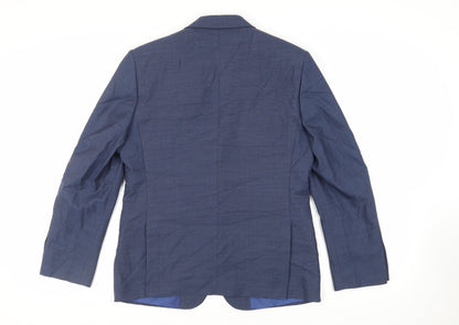 Mens UK Size 40 Marks and Spencer Regular Blue Suit Jacket