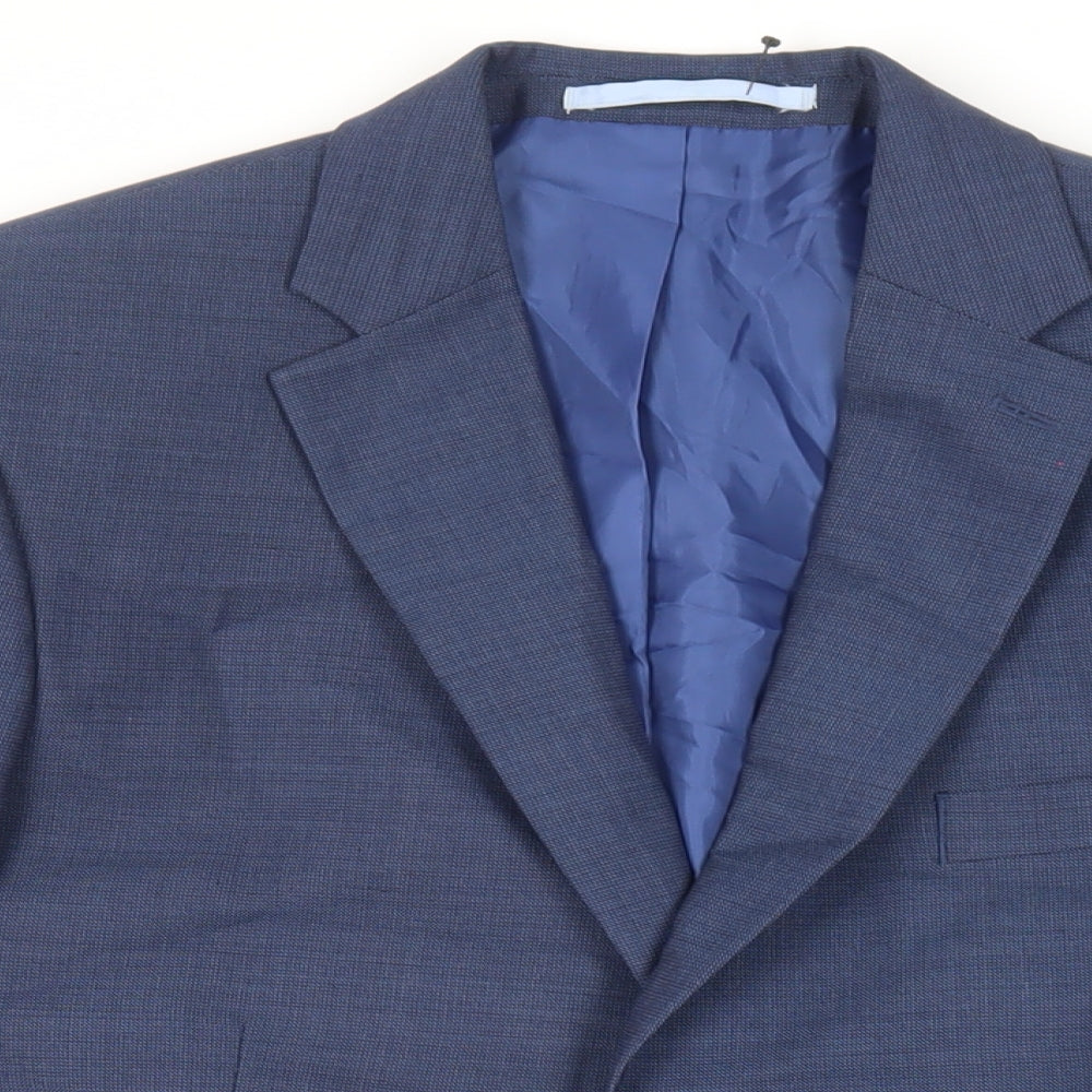 Mens UK Size 40 Marks and Spencer Regular Blue Suit Jacket