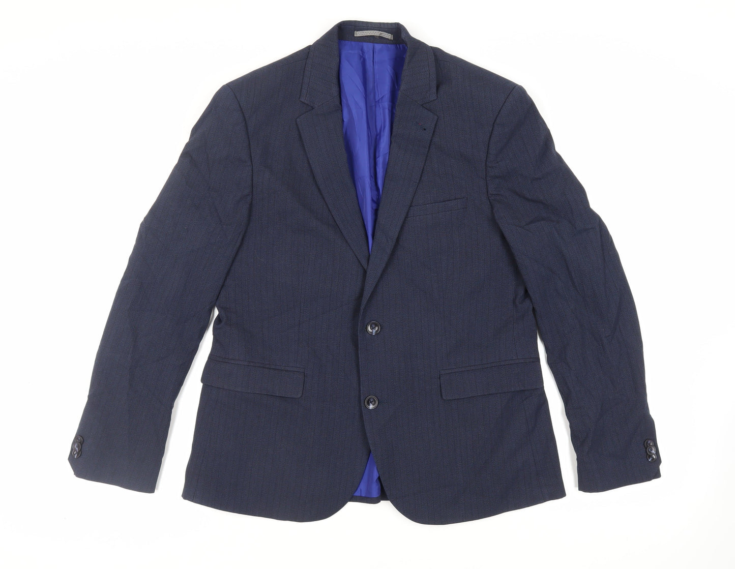 Mens UK Size 40 Marks and Spencer Regular Blue Suit Jacket