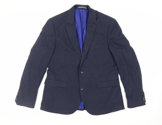 Mens UK Size 40 Marks and Spencer Regular Blue Suit Jacket
