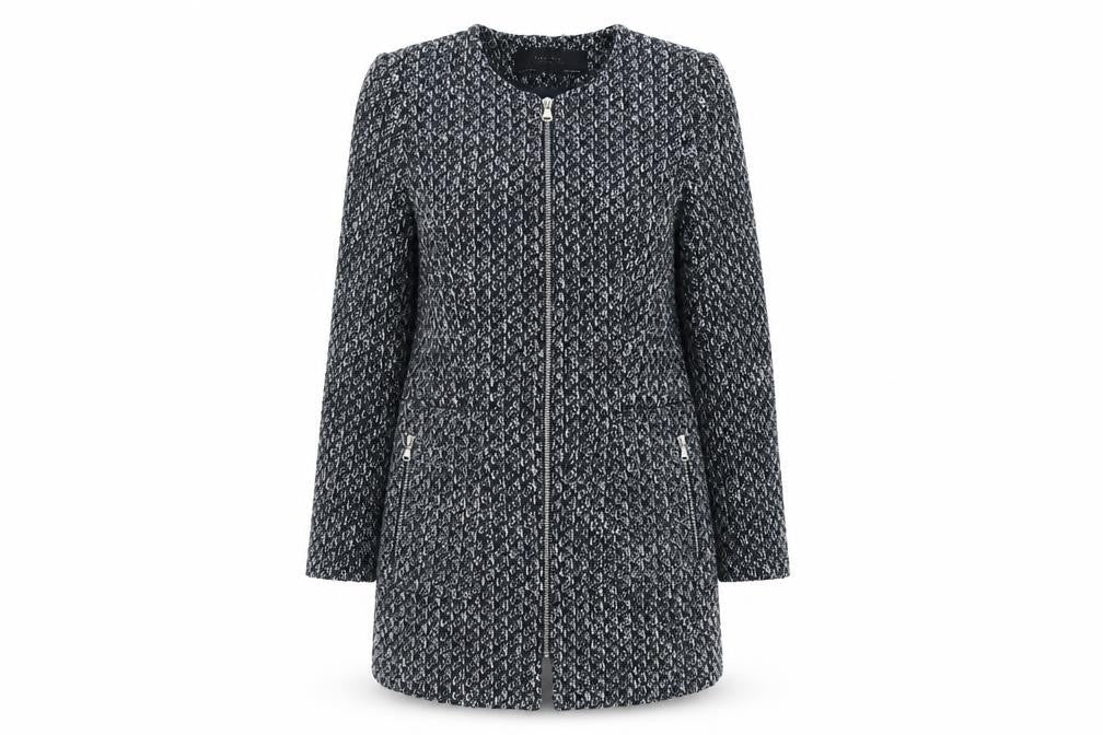 Womens UK Size S Zara Blue Overcoat