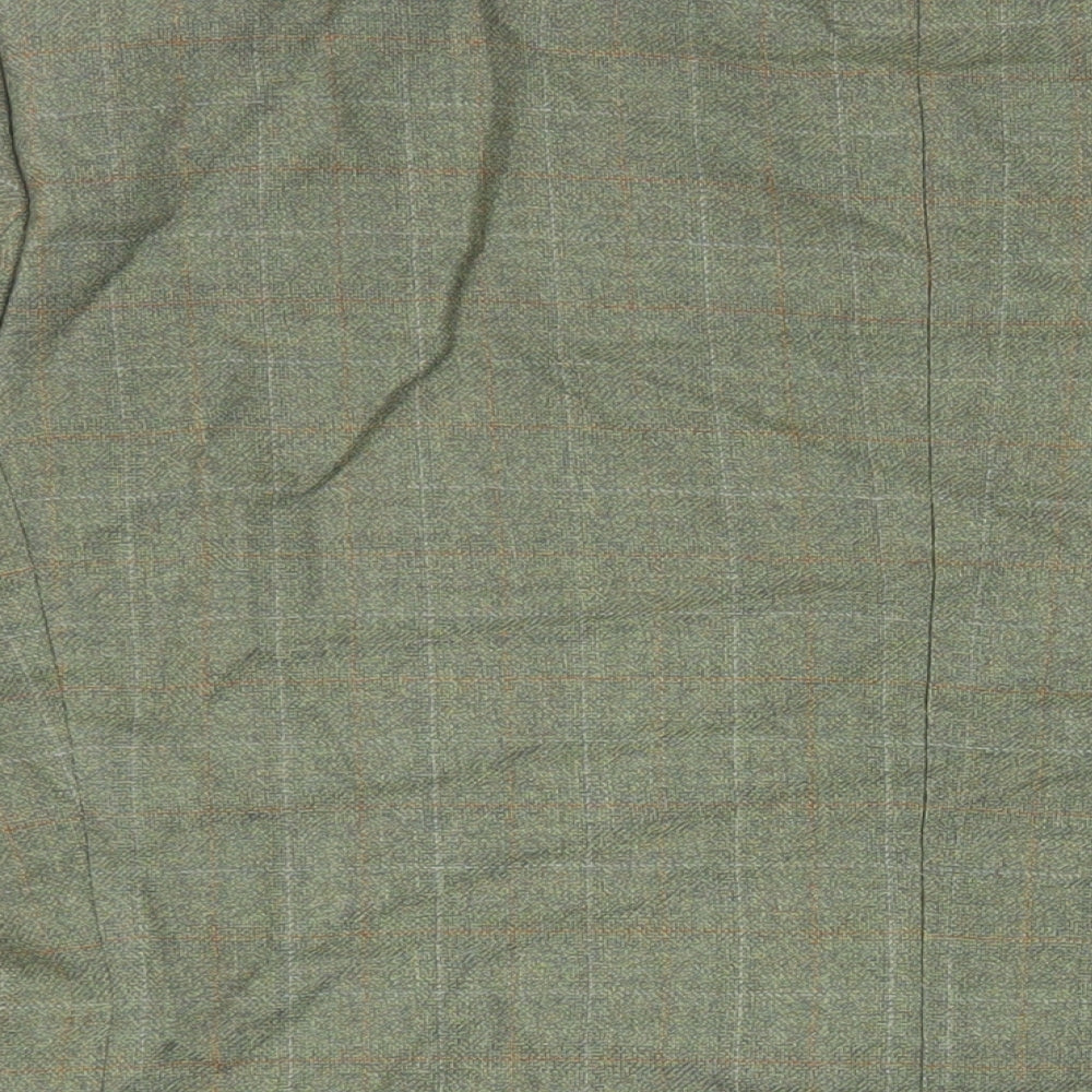Brook Taverner Mens Green Plaid Wool Jacket Blazer Size 50 Regular