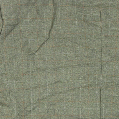 Brook Taverner Mens Green Plaid Wool Jacket Blazer Size 50 Regular