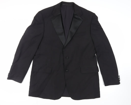 Mens UK Size 44 Marks and Spencer Regular Black Suit Tuxedo