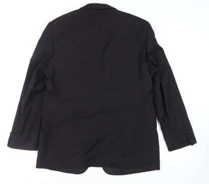 Mens UK Size 44 Marks and Spencer Regular Black Suit Tuxedo