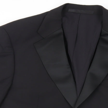 Mens UK Size 44 Marks and Spencer Regular Black Suit Tuxedo