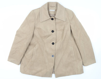 Anthology Womens Beige Jacket Size 20 Button
