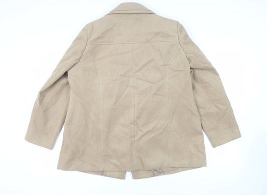 Anthology Womens Beige Jacket Size 20 Button