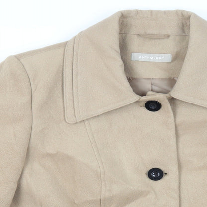 Anthology Womens Beige Jacket Size 20 Button