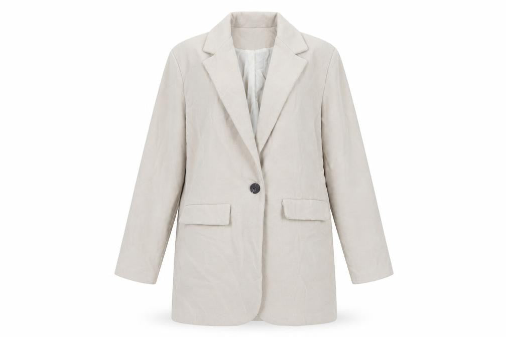 Boohoo Womens Beige Overcoat Coat Size 12 Button