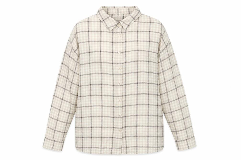 Womens UK Size 14 PRETTYLITTLETHING Beige Basic Button-Up