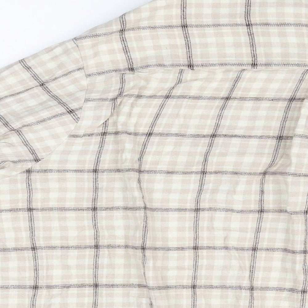 Womens UK Size 14 PRETTYLITTLETHING Beige Basic Button-Up