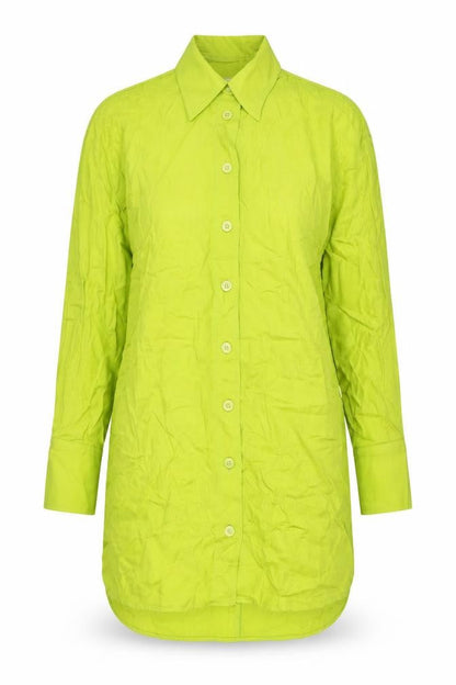 Zara Womens Green Viscose Shirt Dress Size S Collared Button