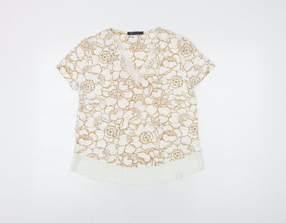 Womens UK Size 8 Marks and Spencer White Basic T-Shirt